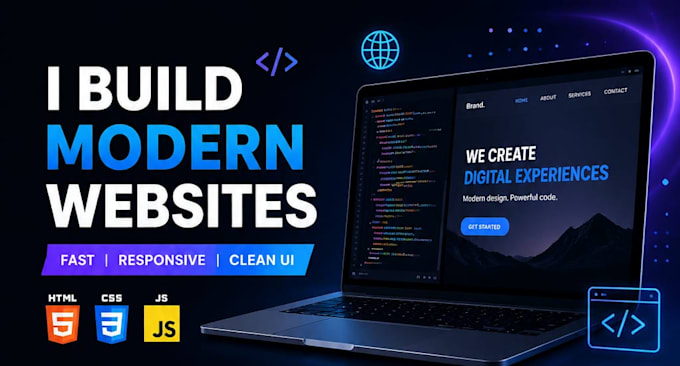 build a responsive modern website using HTML CSS javascript