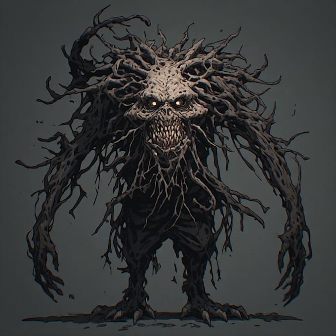 paint sinister horror villain or monster artwork
