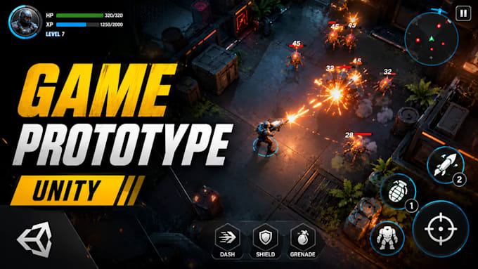 develop rapid unity game prototype for you