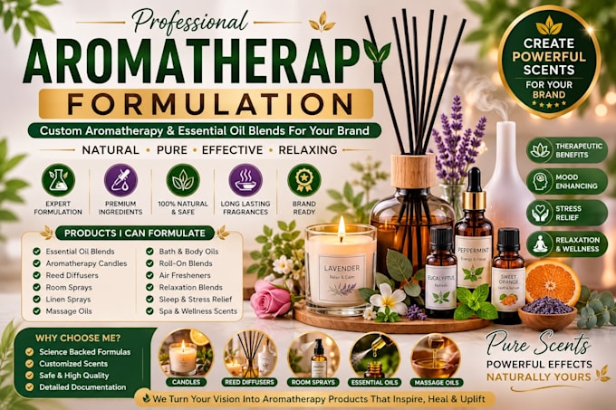 custom aromatherapy formulation essential oil scent blend product development