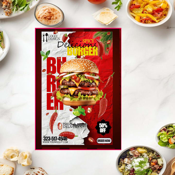 design restaurant menu card, price list, digital menu