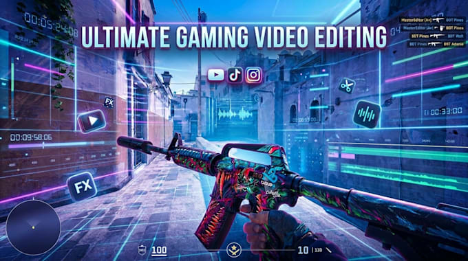 edit your valorant cs fortnite gaming video montage