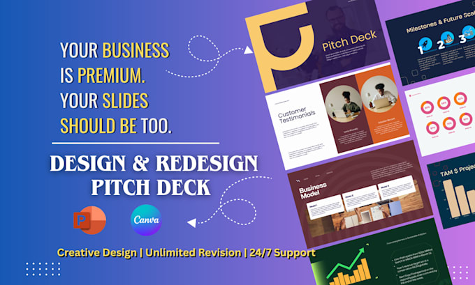 redesign presentation and startup pitch deck