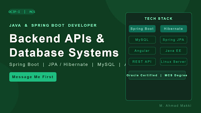 develop a spring boot rest API with mysql database and jpa hibernate