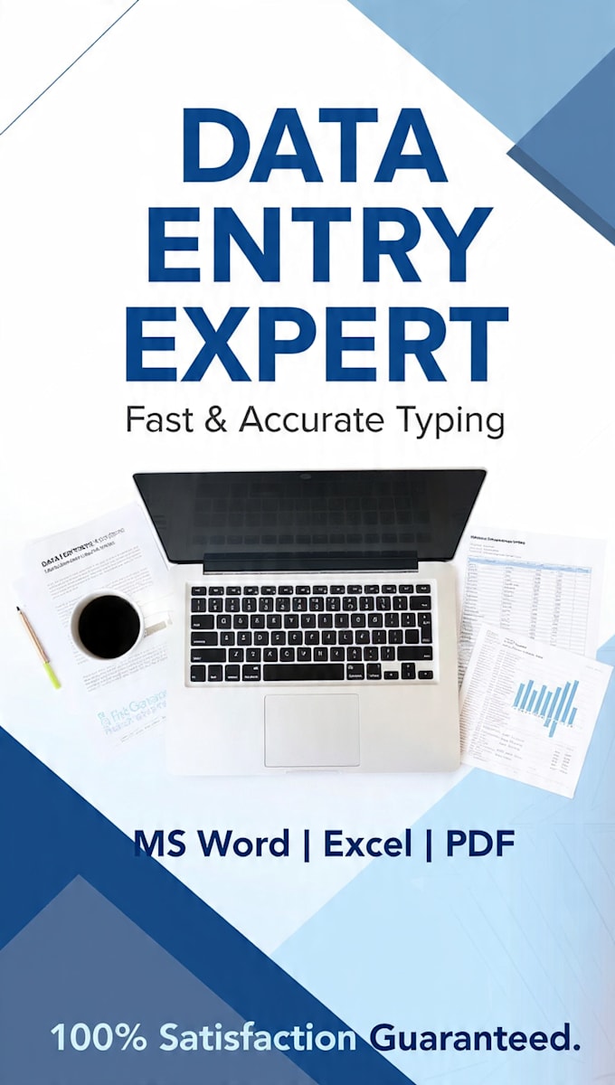 do fast and accurate data entry, typing, ms word, excel work