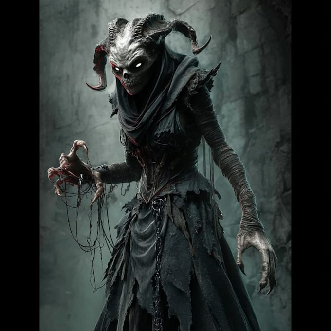 create unique dark fantasy and horror character designs