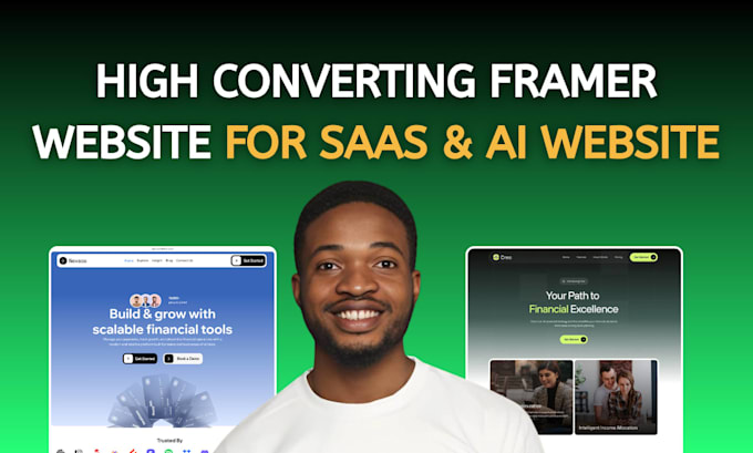design saas landing page ai website in framer