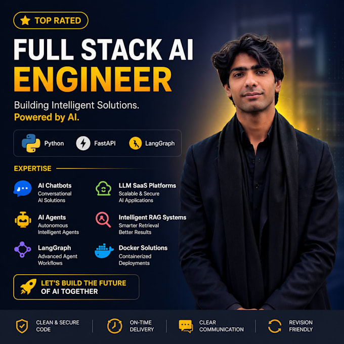 be generative ai ml llm engineer ai agent ai chatbot python full stack developer
