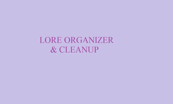 organize your messy worldbuilding lore and documentation