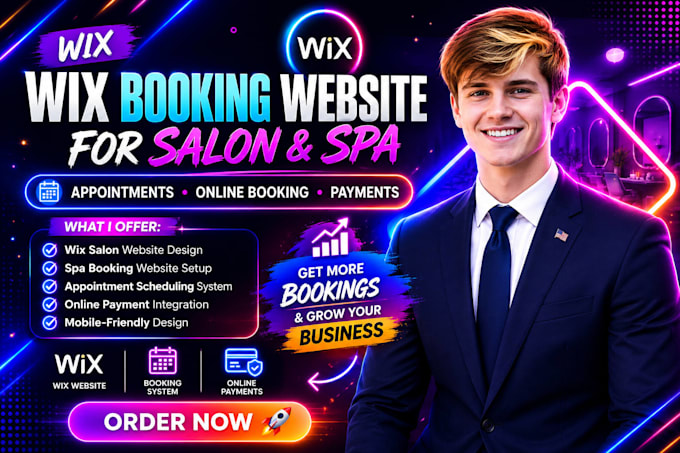 wix booking website for salon, spa appointment scheduling online payments setup