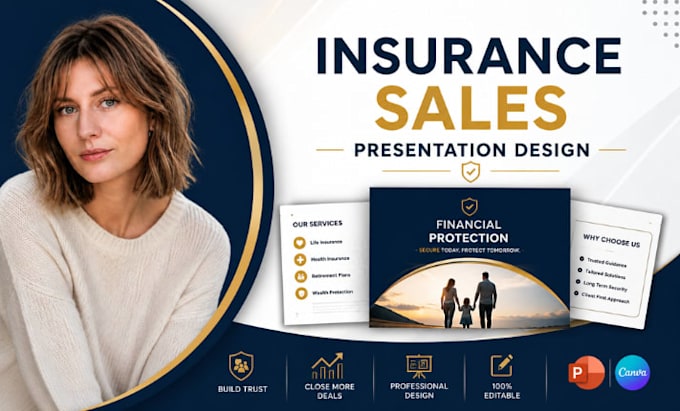 design insurance sales presentation, broker deck, client onboarding slides