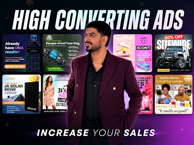 design meta ads creative, static ads, facebook ads and instagram carousel