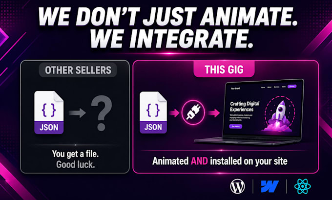 create lottie animation and svg animation for your website or app