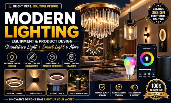 do modern lighting equipment products design, chandeliers light, smart light