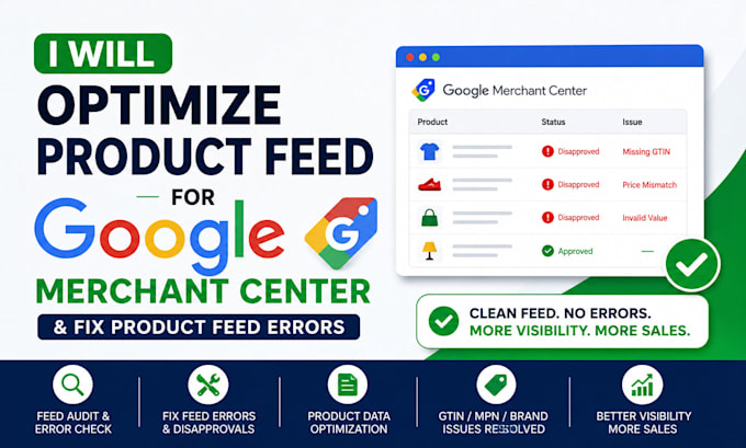 optimize product feed for google merchant center fix product feed error