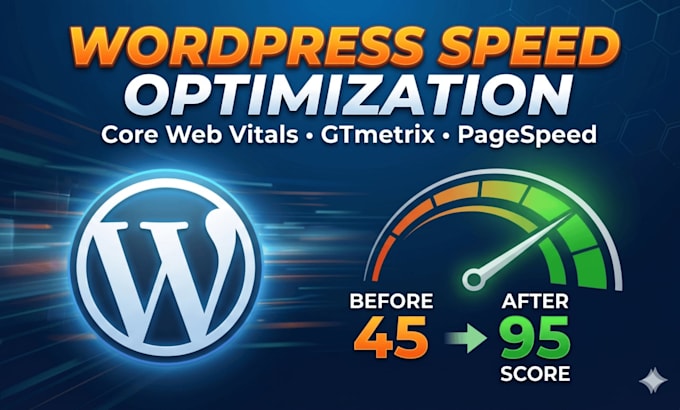 optimize your wordpress website speed, performance and core web vitals