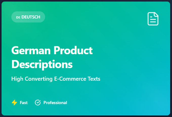 german product descriptions for online shops