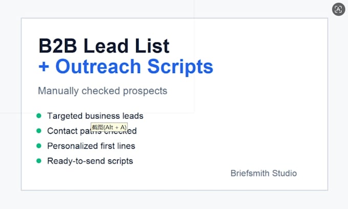build a targeted b2b lead list with outreach scripts