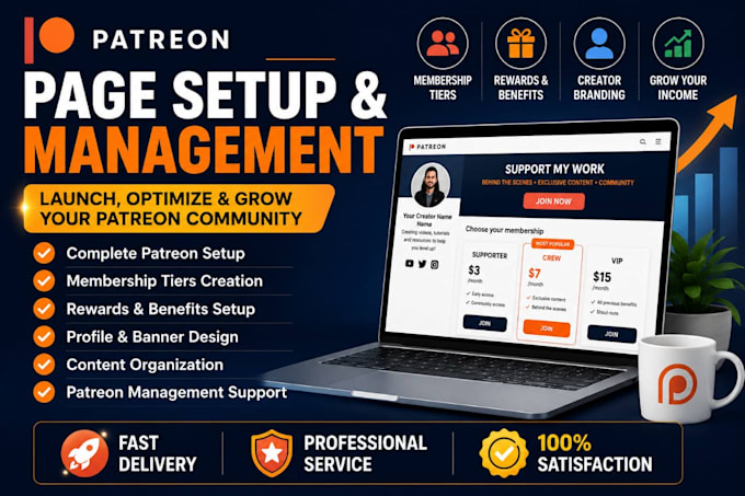 complete patreon page setup and management