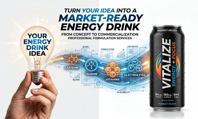 develop a high performance energy drink for focus and energy boost