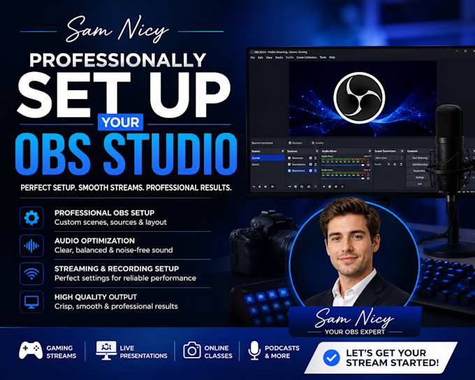 professionally set up your obs studio