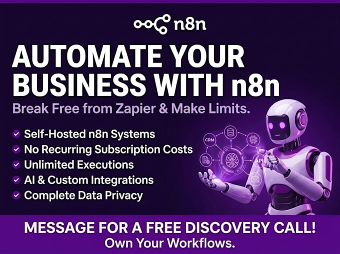 setup self hosted n8n and build custom business automations