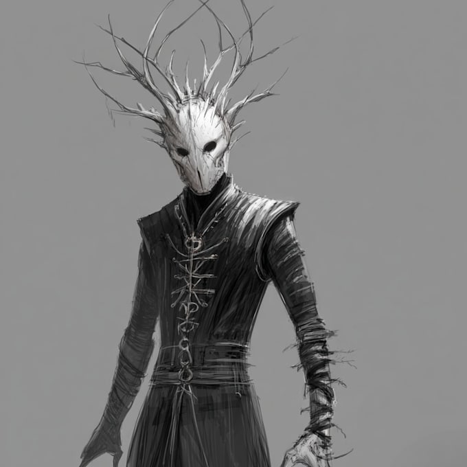 create the horror illustration or horror background art
