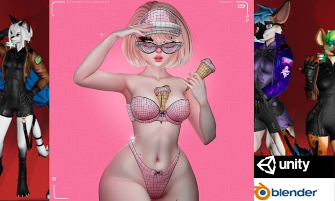 optimize, edit or retexture your vrchat avatar vtuber model and vrchat avatar