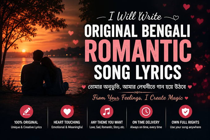 write original bengali romantic song lyrics