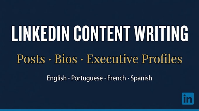 write professional linkedin content and bios for executives and entrepreneurs