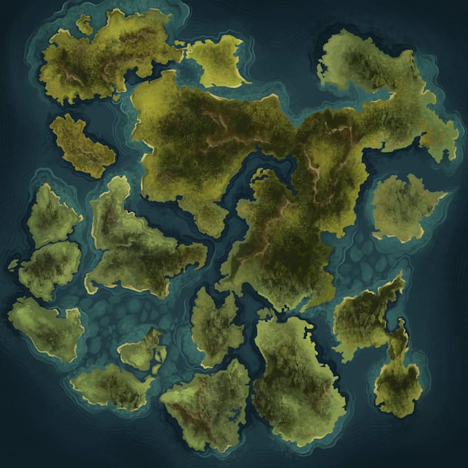create fantasy world map design for games and rpgs