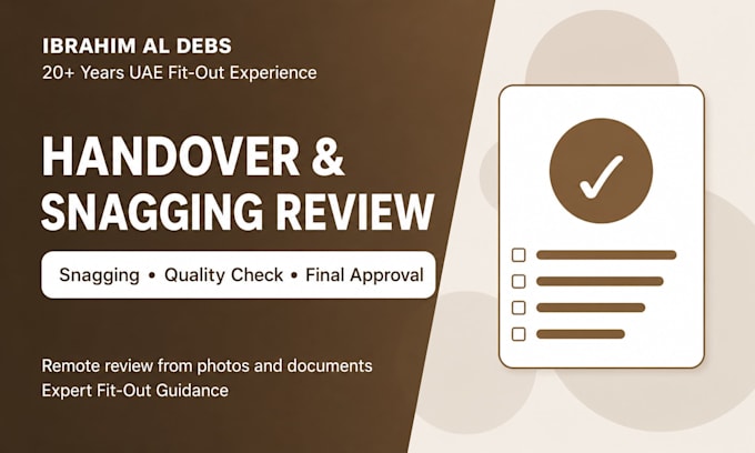 review your renovation handover