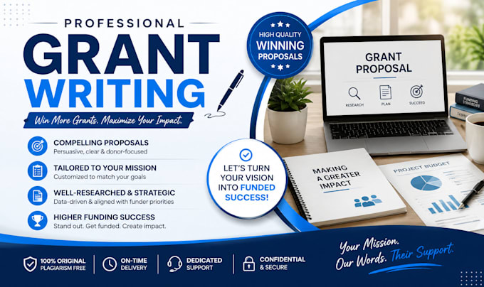 do grant writing, grant proposal, grant research and grant application
