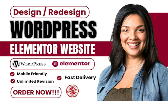build wordpress website design redesign wordpress elementor blog website