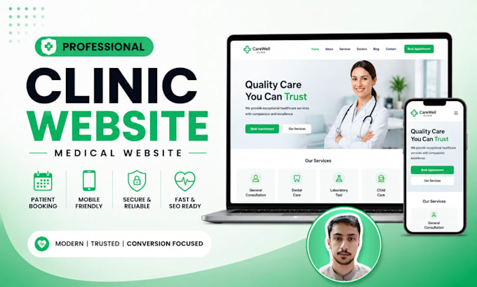 design a professional clinic website or medical website in wordpress