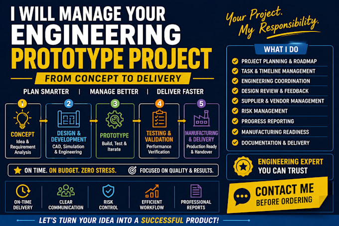 manage your engineering prototype project from concept to delivery