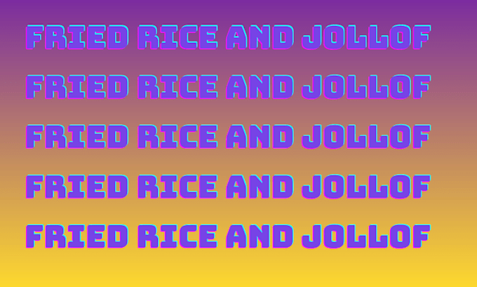 do fried rice and jollof rice for dinner