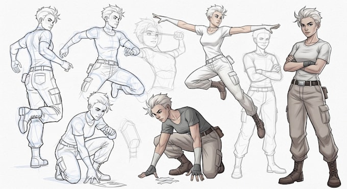draw sketches with your character