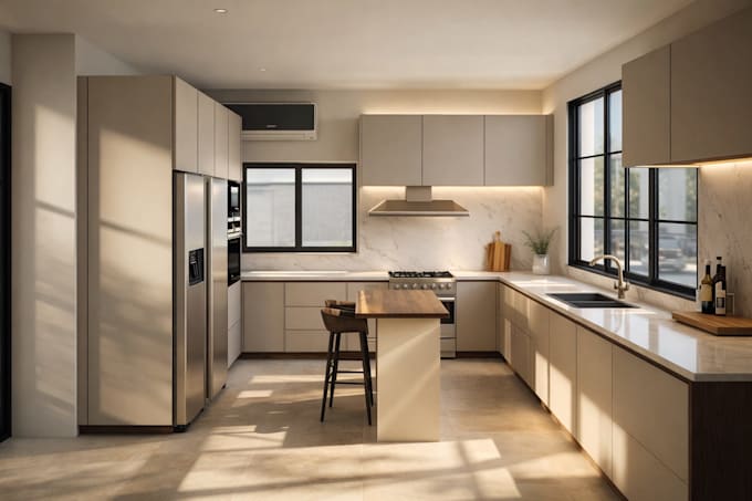 create modern 3d photorealistic renders
