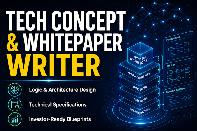 develop tech concepts, logics, and write professional whitepapers