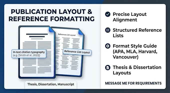 do professional journal manuscript formatting and layout design for publication