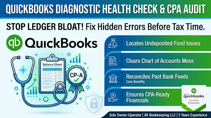 do a quickbooks online diagnostic and account review