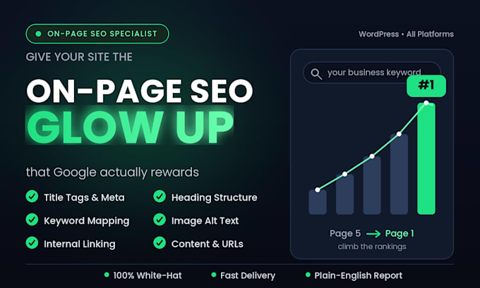give your website the on page SEO glow up google wants