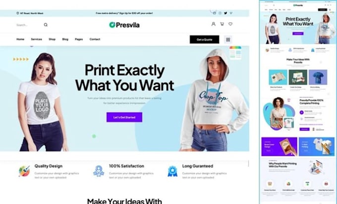 design squarespace website for printing company print shop sign design branding