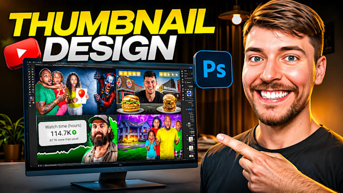 mrbeast style youtube thumbnail design