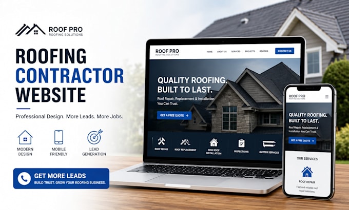design a roofing contractor website in wordpress for lead generation