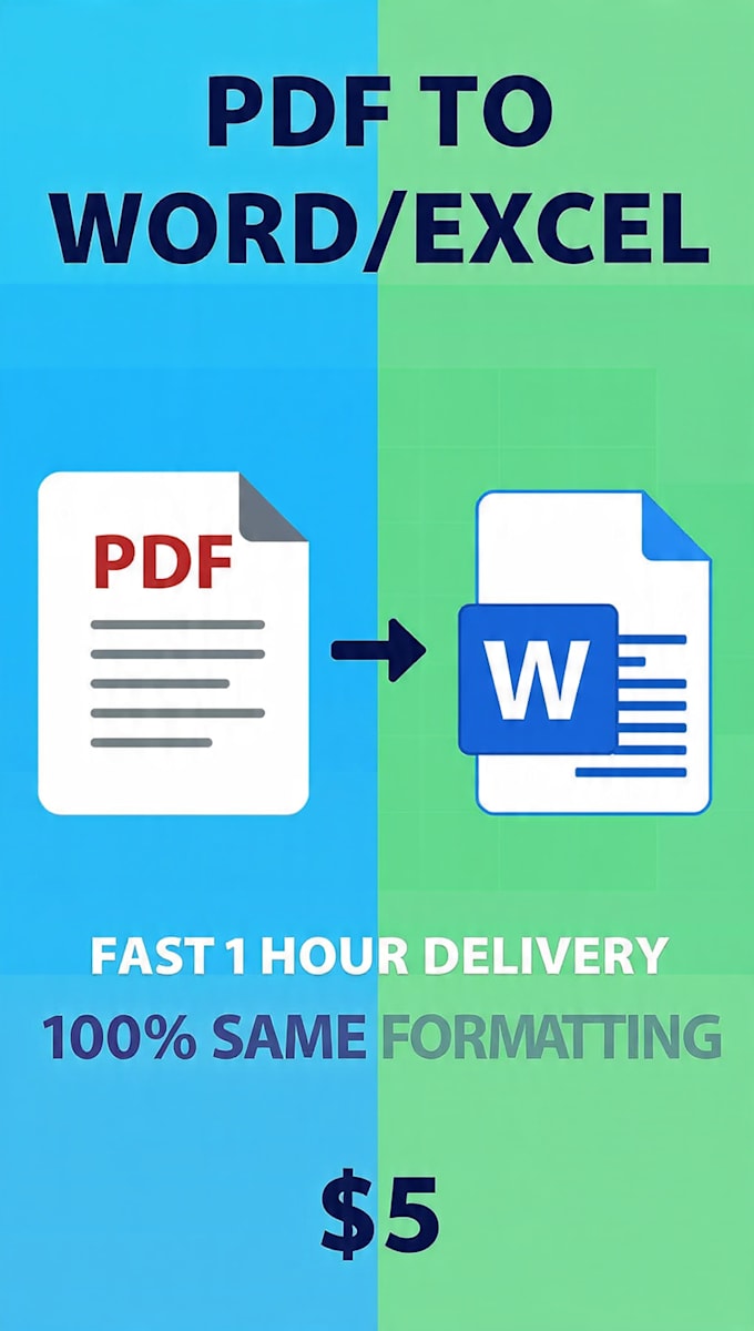 accurately convert PDF to word or excel in 24 hours