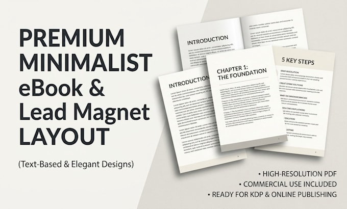 design a minimalist ebook and lead magnet layout