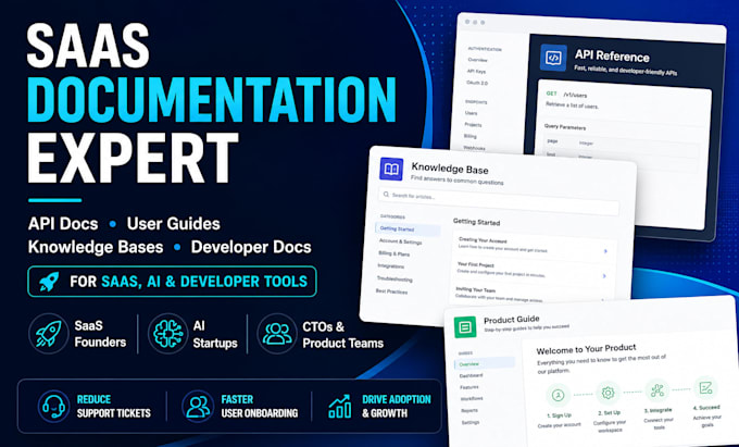 create professional saas documentation user guides API docs and knowledge base