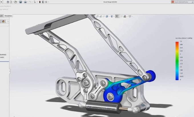 do cad model fea,cfd analysis and structural analysis using ansys and solidworks